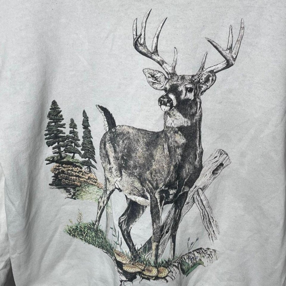 Vintage Deer Wildlife Graphic Sweatshirt XL – Made in USA – Trench Ultra – North - Picture 2 of 5